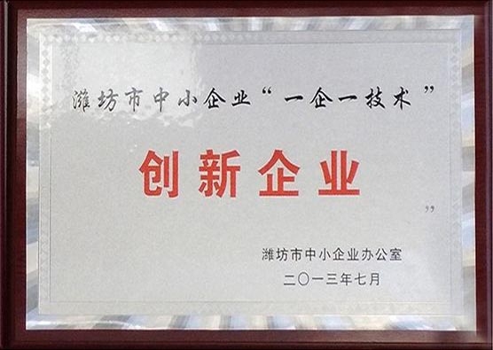潍坊一企一技术创新企业