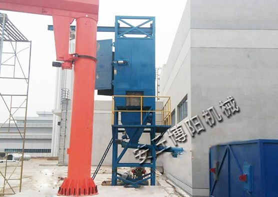 粉料吨袋破袋机配螺旋输送现场