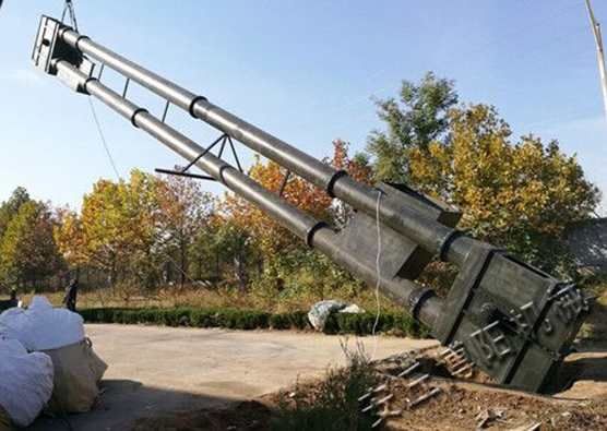 秸秆管链输送机试车现场