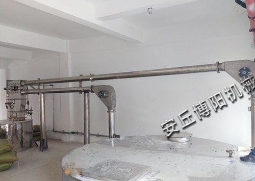 珍珠岩粉管链输送机使用现场