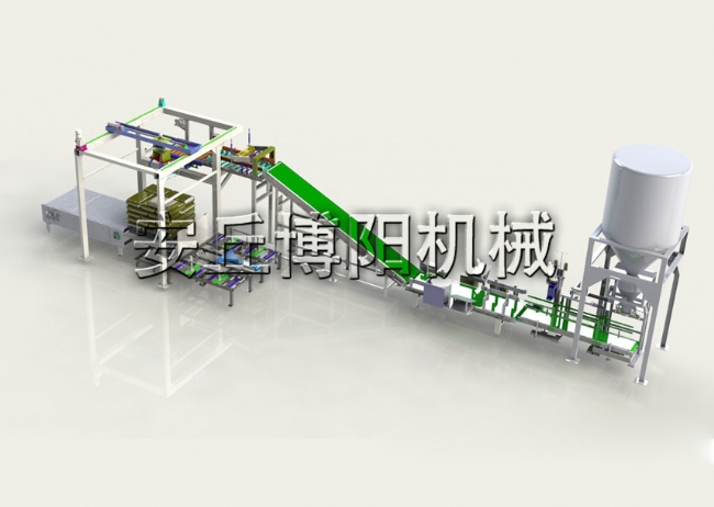 自动包装机+高位码垛机