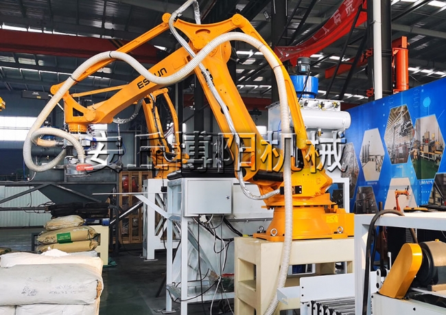 工业碱自动拆包机器人  自动破袋机械手现场