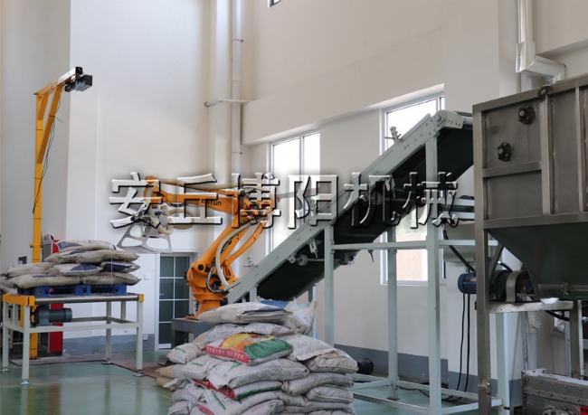 硫磺颗粒自动拆垛拆包机 全自动拆包机试机图