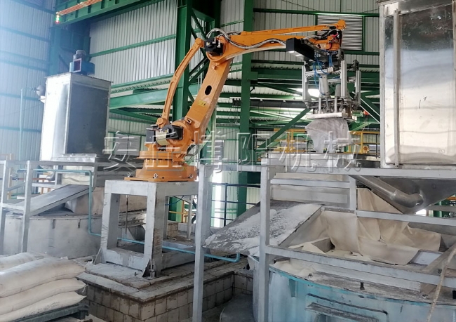 碳酸钙全自动破袋机  机械手自动拆袋机 提高成产效率