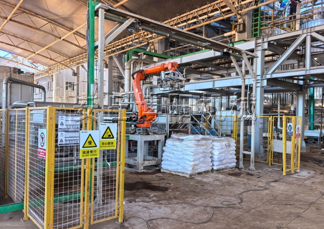 聚丙烯全自动拆包机器人 机械手自动拆包方案